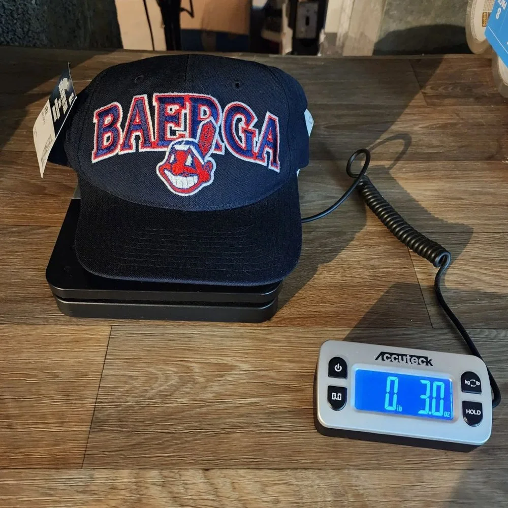 Cleveland Indians Carlos Baerga Starter SnapBack Hat Blue Embroidered NWT - Picture 12 of 12